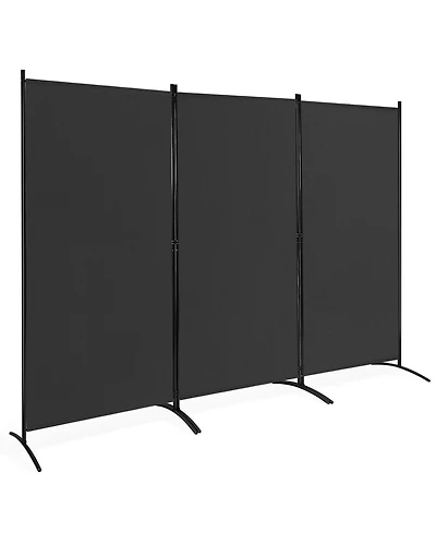 sumyeg 6-Foot 3-Panel Folding Room Divider with Durable Hinges and Steel Base
