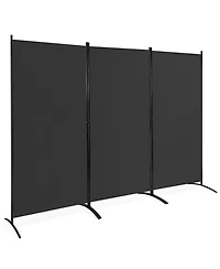sumyeg 6-Foot 3-Panel Folding Room Divider with Durable Hinges and Steel Base