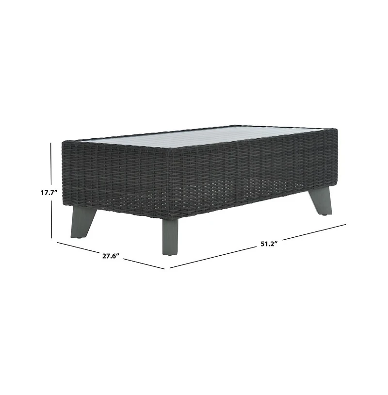 Safavieh Margarita Wicker Outdoor Coffee Table