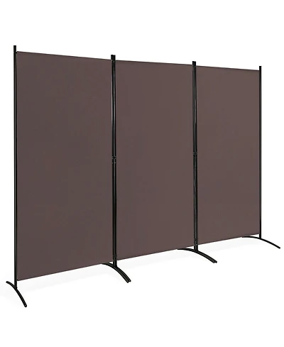 sumyeg 6-Foot 3-Panel Folding Room Divider with Durable Hinges and Steel Base