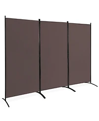 sumyeg 6-Foot 3-Panel Folding Room Divider with Durable Hinges and Steel Base