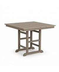 Clihome 37.8" Square Hdpe Patio Table, Outdoor Dining Foldable Design