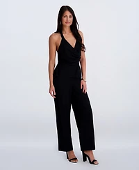 Siena Women's Faux Linen Halter Jumpsuit