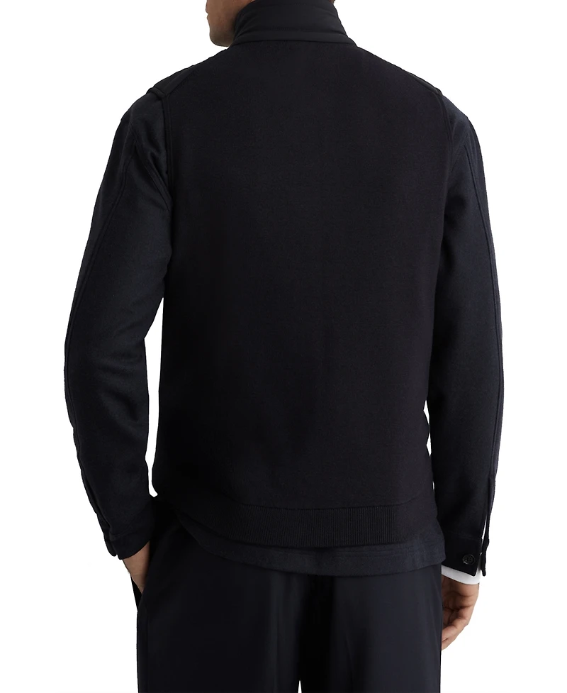 Reiss Men's Newford Funnel-Neck Quilted Knit Gilet