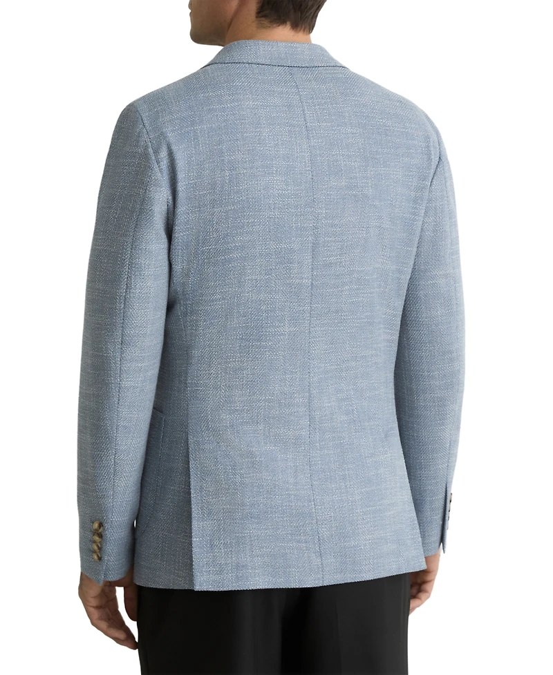 Reiss Men's Manci Tailored-Fit Single-Breasted Herringbone Blazer