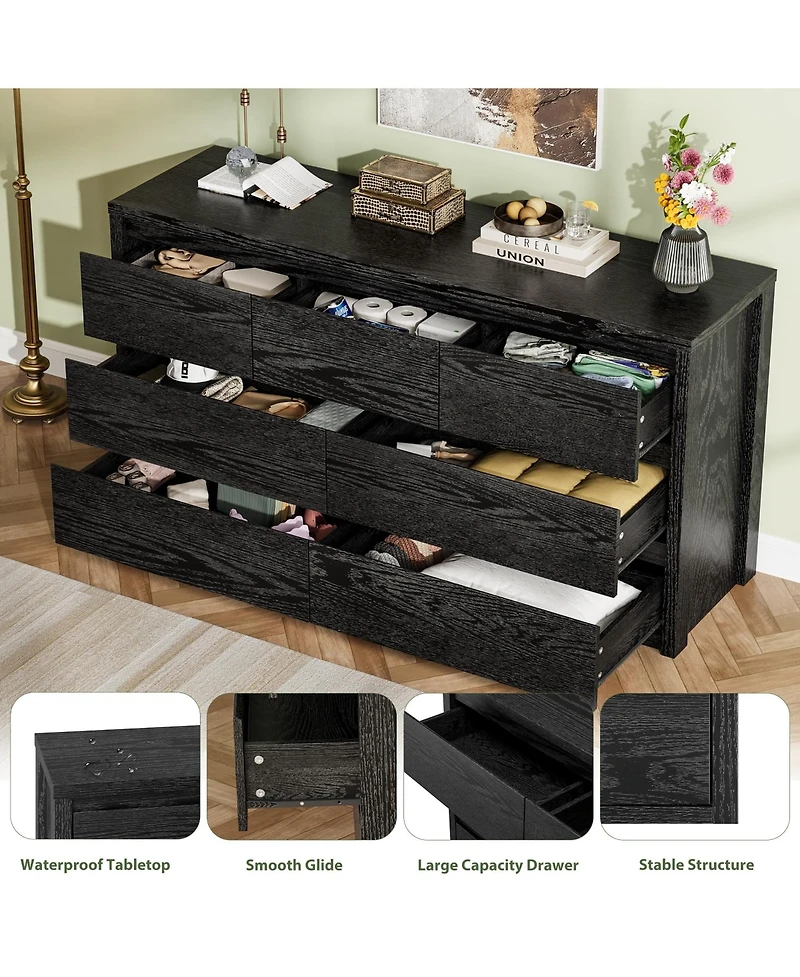 homfan Modern 7 Drawer Dresser for Bedroom