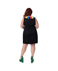 Unique Vintage Plus Petal Collar Shift Dress