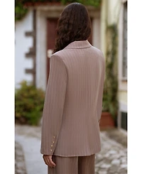 Yumi Women's Pinstripe Blazer