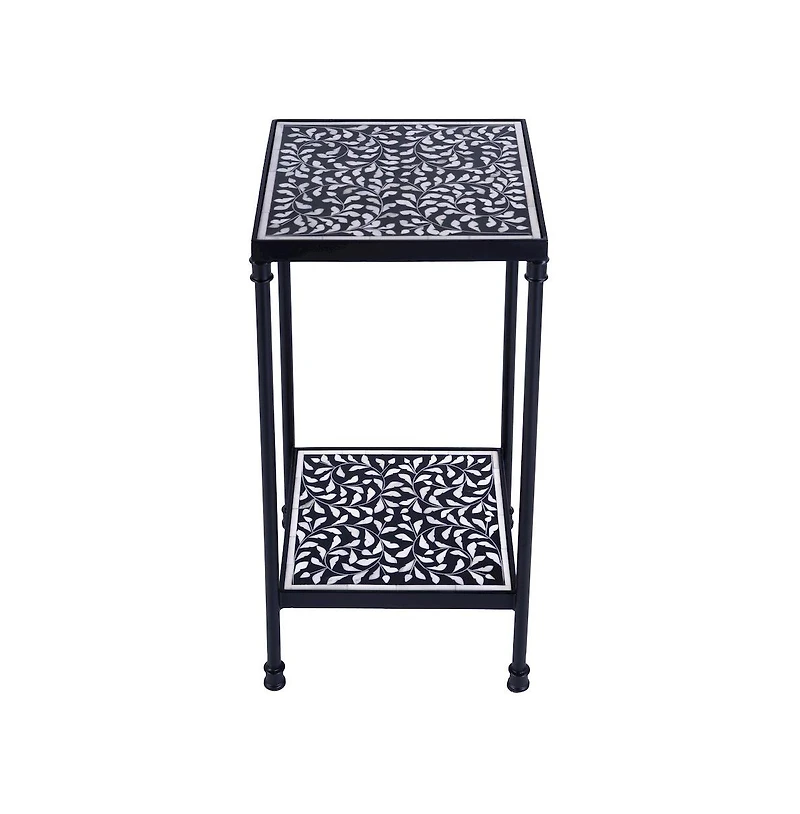 Butler Specialty Lana Resin and Bone Inlay Side Table