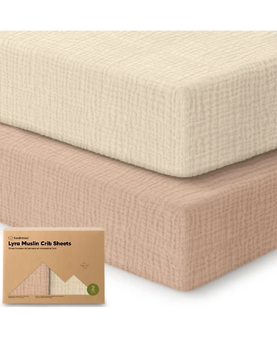 KeaBabies Lyra Muslin Crib Sheets for Boys, Girls, 2pk 52x28 Cotton Baby Mattress Fitted, Soft, Breathable