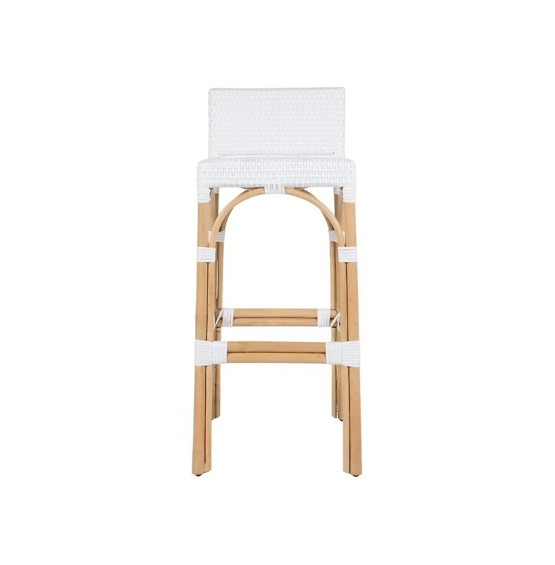 Butler Specialty Serienna 30 inch. Seat Height Rectangular Rattan Low Back Bar Stool