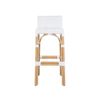 Butler Specialty Serienna 30 inch. Seat Height Rectangular Rattan Low Back Bar Stool