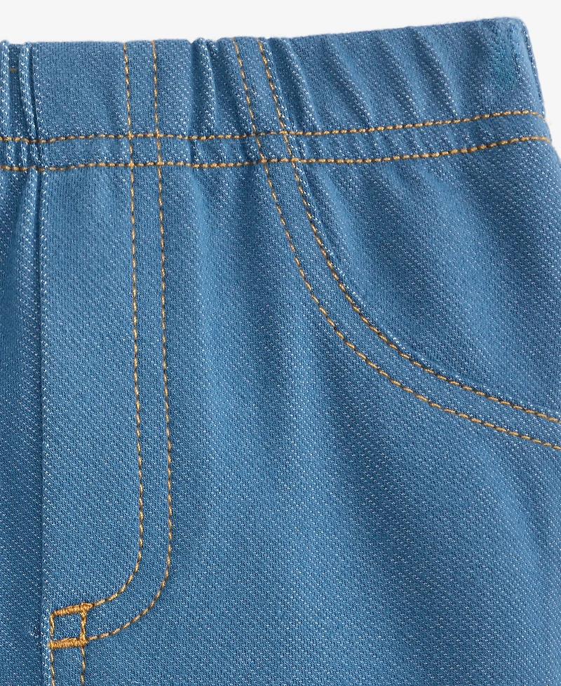 First Impressions Baby Girls' 3M-24M Mix & Match Knit Denim Jeggings, Macy's Exclusive