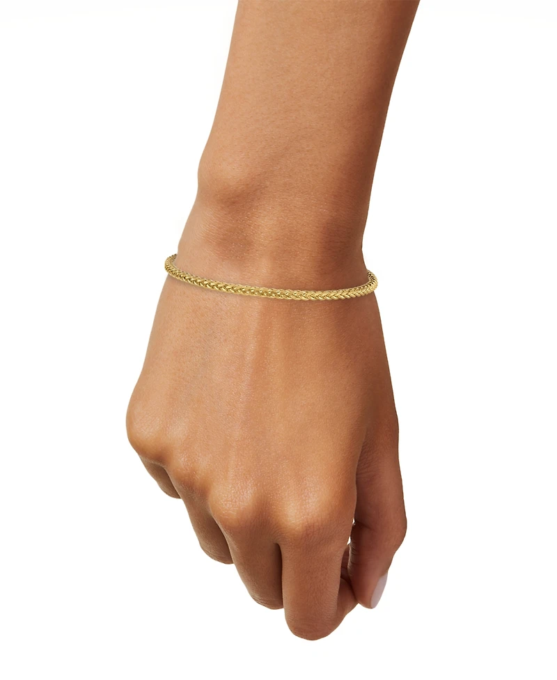 Macy's Diamond Cut Palmier Chain Bracelet in 10k Yellow Gold