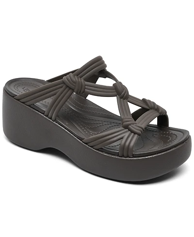 Crocs Women's Brooklyn Knot Sky Platform Sandals from Finish Line