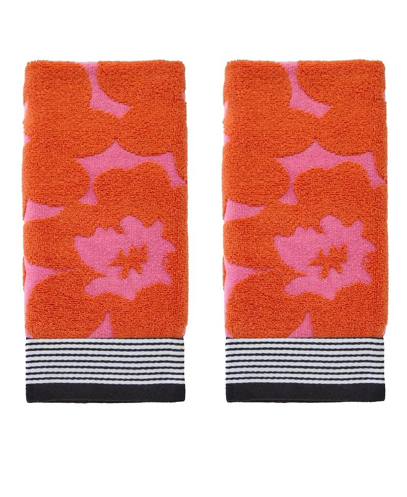 Skl Home Floral Grande Jacquard 2-Pc.Hand Towel Set
