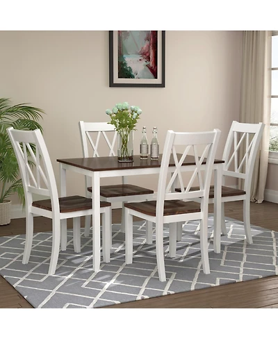 Streamdale Furniture Five Piece Wood Dining Set