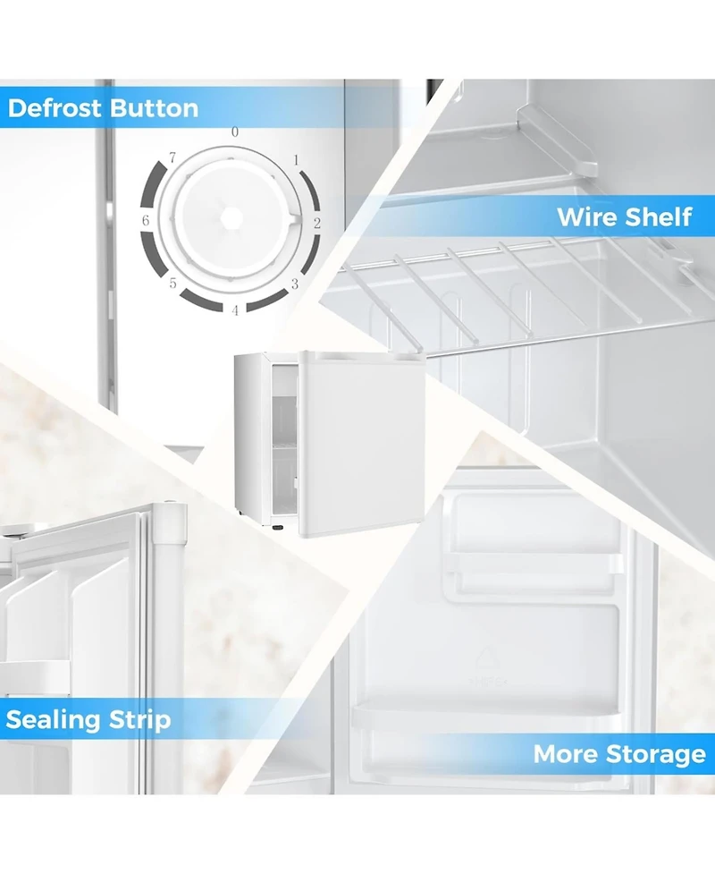 Cowsar 1.7 Cu. Ft Mini Fridge with Freezer for Dorms