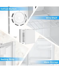 Cowsar 1.7 Cu. Ft Mini Fridge with Freezer for Dorms