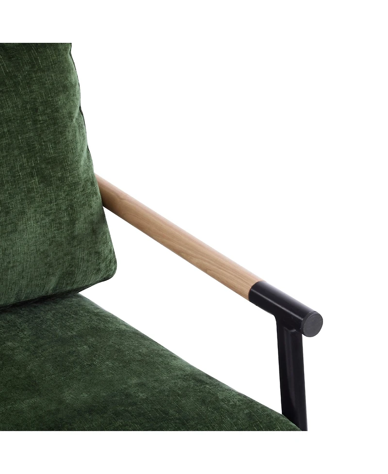 Streamdale Furniture Modern Accent Chair with Plush Cushions and Wooden Armrests