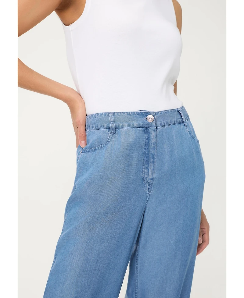 Olsen Women's Relaxed Wide Leg Pant