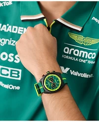 Aston Martin F1 Men's Dwf Chronograph Quartz Green Nylon Nato Watch 43mm