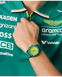 Aston Martin F1 Men's Pdk 3 Hand Quartz Green Silicone Watch 40mm