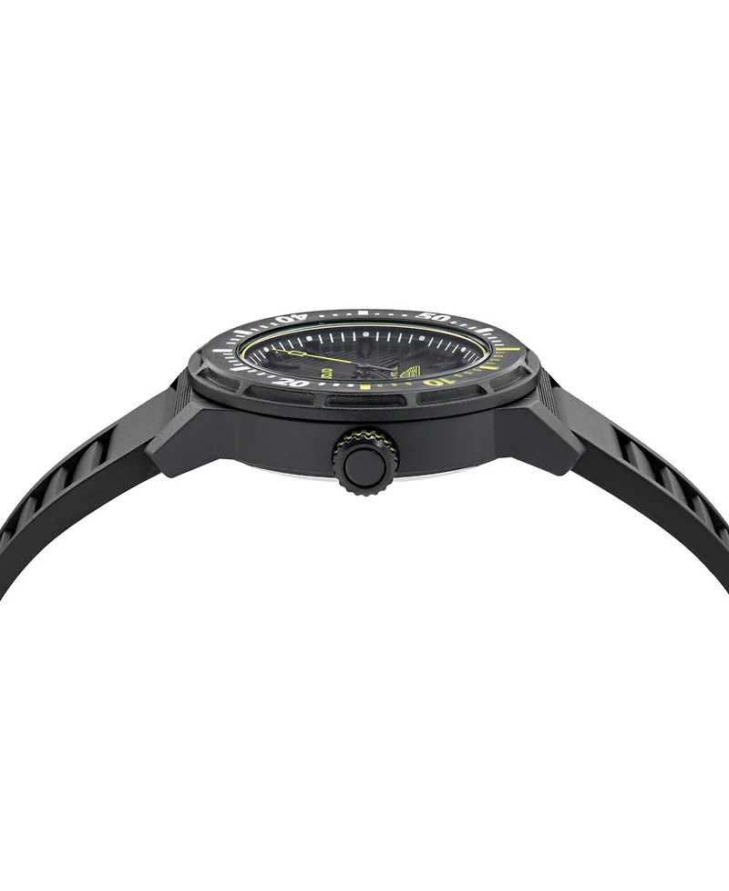 Aston Martin F1 Men's Pdk 3 Hand Quartz Black Silicone Watch 40mm