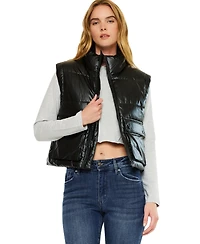 KanCan Women's Obsidian Cropped Puffer Vest