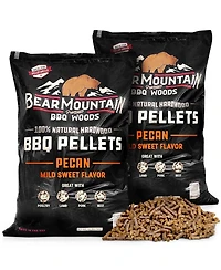 Bear Mountain Bbq Natural Hardwood Pecan Sweet Flavor Pellets, 20lbs (2 Pack)