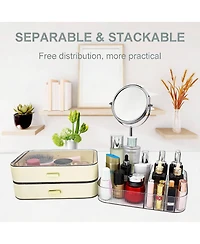 Yigii 2-Drawer Acrylic Cosmetic Organizer for Bathroom & Vanity