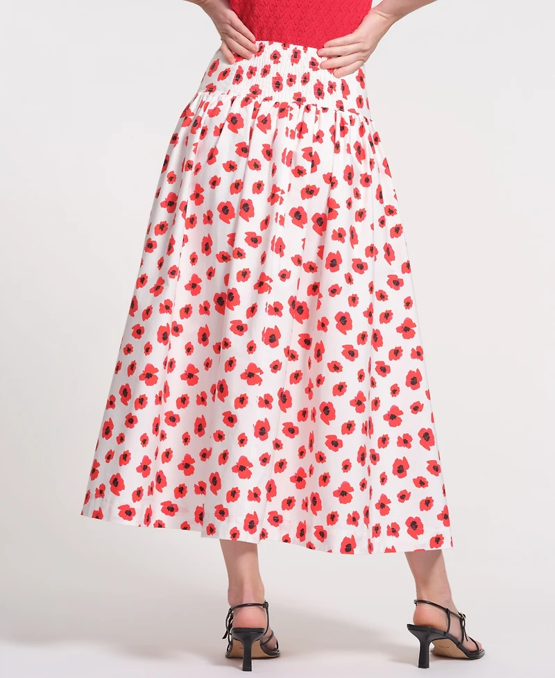 Isaac Mizrahi Women's Floral Printed Maxi Skirt