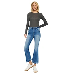 KanCan Essential Women's Volumina High Rise Crop Bootcut Jeans