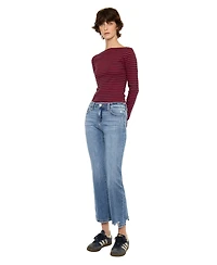 KanCan Essential Women's Savanna Mid Rise Crop Flare Jeans