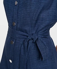 Dkny Women's Short-Sleeve Button-Down Shirt Dress