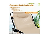 Boyel Living 4 Position Folding Lounge Chaise with Adjustable Backrest and Footrest