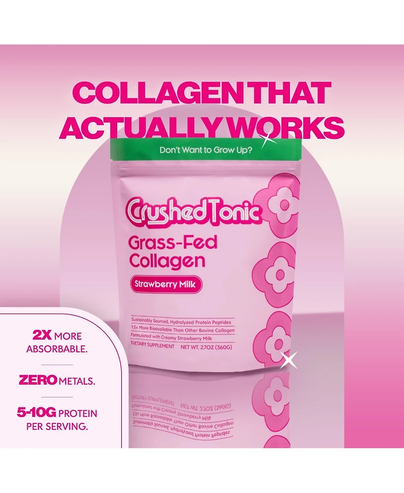 Crushed Tonic Strawberry Milk Collagen Supplement