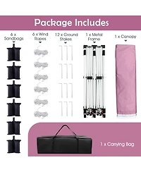 Sugift 10 X 20 Ft Pop up Canopy Tent Foldable Portable Outdoor Gazebo with Carry Bag