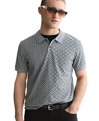 Scotch & Soda Men's Geo Print Short-Sleeve Polo Shirt