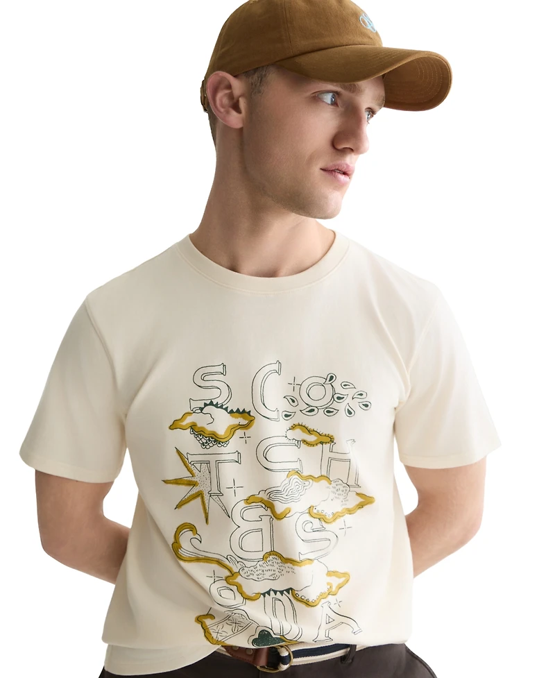 Scotch & Soda Men's Front Artwork Regular-Fit T-Shirt