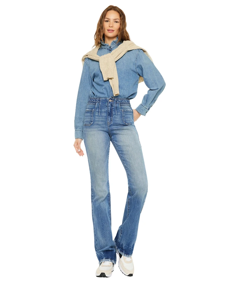KanCan Women's Denicee High Rise Bootcut Jeans