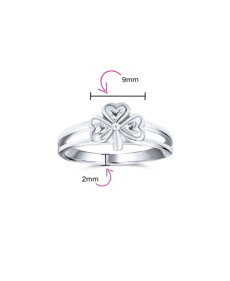 Bling Jewelry Celtic Trinity Peite Design Shamrock Clover Ring