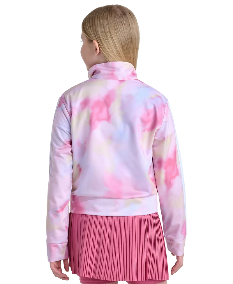 adidas Girls' 8-16 Long-Sleeve Full-Zip 3-Stripe Printed Tricot Jacket