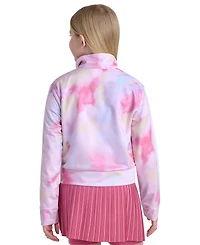 adidas Girls' 8-16 Long-Sleeve Full-Zip 3-Stripe Printed Tricot Jacket