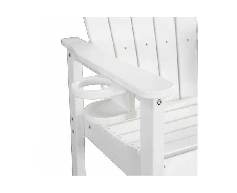 sumyeg All Weather Hdpe Bar Height Adirondack Chair with Armrests and Cup Holder