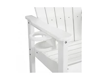 sumyeg All Weather Hdpe Bar Height Adirondack Chair with Armrests and Cup Holder