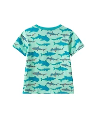 Andy & Evan Toddler Boys and Teal Sharks Graphic Tee