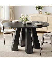 gaomon Dining Table for 4, 47 Inch Kitchen Table, Round Room with Sturdy Base Room, (Table Only)