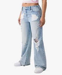 True Religion Women's Bobbi Baggy Distressed Big T Jeans