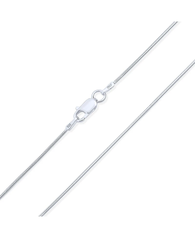 Bling Jewelry Snake Chain Necklace 2MM Flexible 8-Sided .925 Sterling Silver